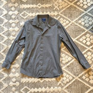 Mens Apt. 9 long sleeved button up slim fit polka dot designed shirt